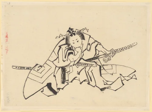 The Actor Danjuro as Shibaraku by Katsushika Hokusai (葛飾 北斎), painting, 1700-1899