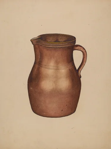 Pottery Jug by Gerald Scalise, index of american design, 1940