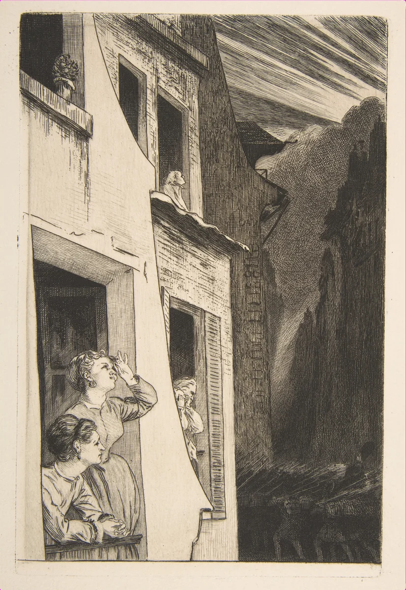 L'Eclipse by Félix Bracquemond, print, 1869