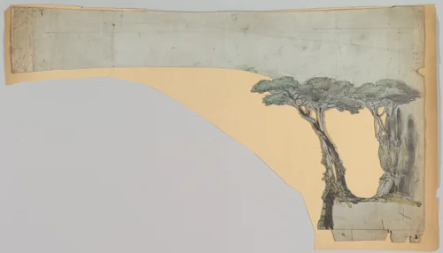 Design for a Stage Set by Eugène Cicéri, drawing, 1830-1890