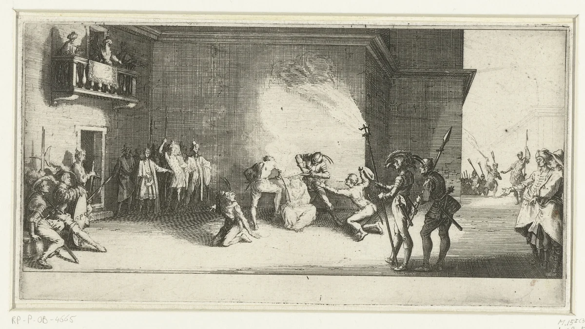 Doornenkroning by Jacques Callot, print, 1619-1624