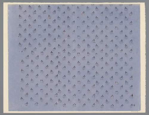 Blad met strooipatroon van bloemmotief by anonymous, print, 1800-1900