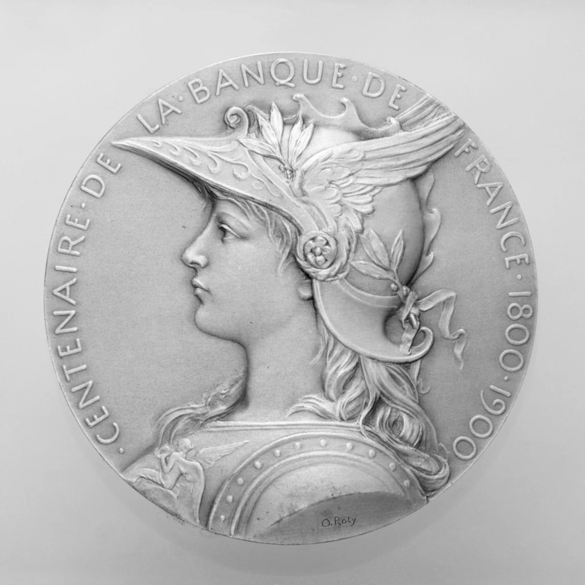 Centenary of the Bank of France by Louis-Oscar Roty, metalwork, 1900