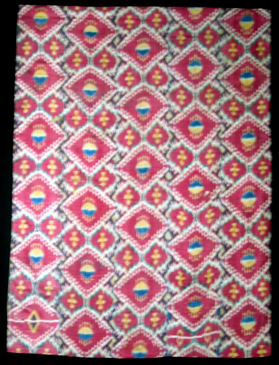 Wall Hanging Composed of Five Panels by Uzbekistan, textile, 1850-1875