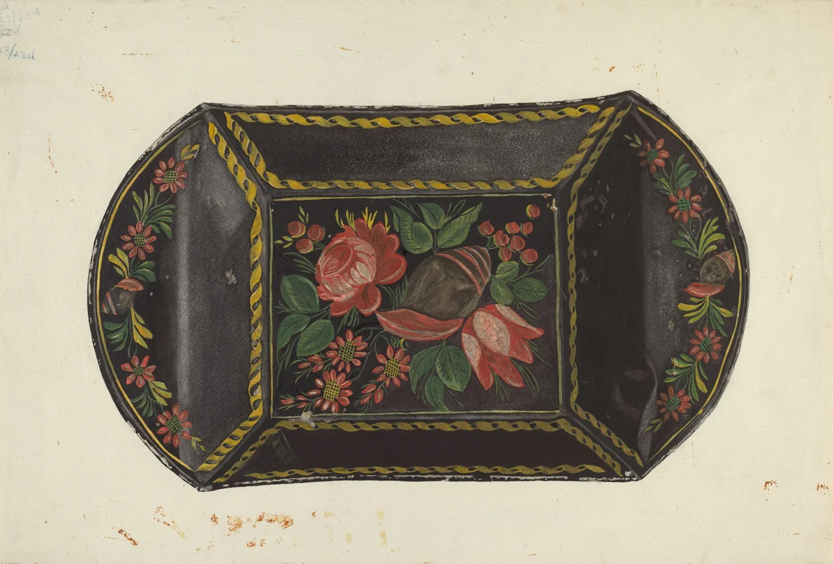 Apple Dish by Mildred E. Bent, index of american design, 1935-1942