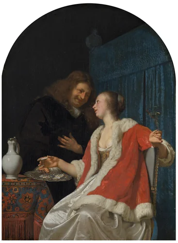 The Oyster Meal by Frans van Mieris the Elder, painting, 1661