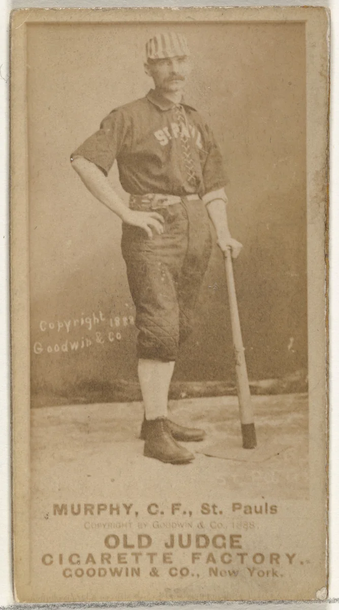 Patrick Lawrence "Larry" Murphy, Center Field, St. Paul Apostles, from the Old Judge series (N172) for Old Judge Cigarettes by Goodwin & Company, photograph, 1888
