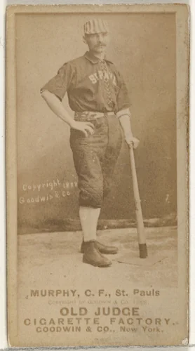 Patrick Lawrence "Larry" Murphy, Center Field, St. Paul Apostles, from the Old Judge series (N172) for Old Judge Cigarettes by Goodwin & Company, photograph, 1888