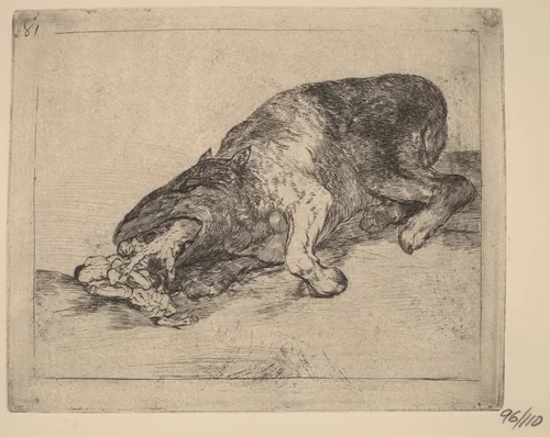 Fiero monstruo! (Fierce Monster!) by Francisco Goya, print, 1810-1820