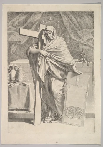 Personification of Faith by Claude Mellan, print, 1642