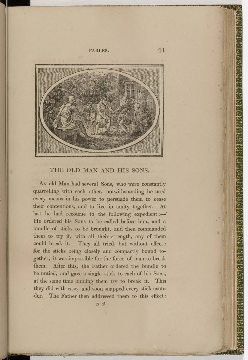 Headpiece (page 91) from The Fables of Aesop by Thomas Bewick, illustrated book, 1818