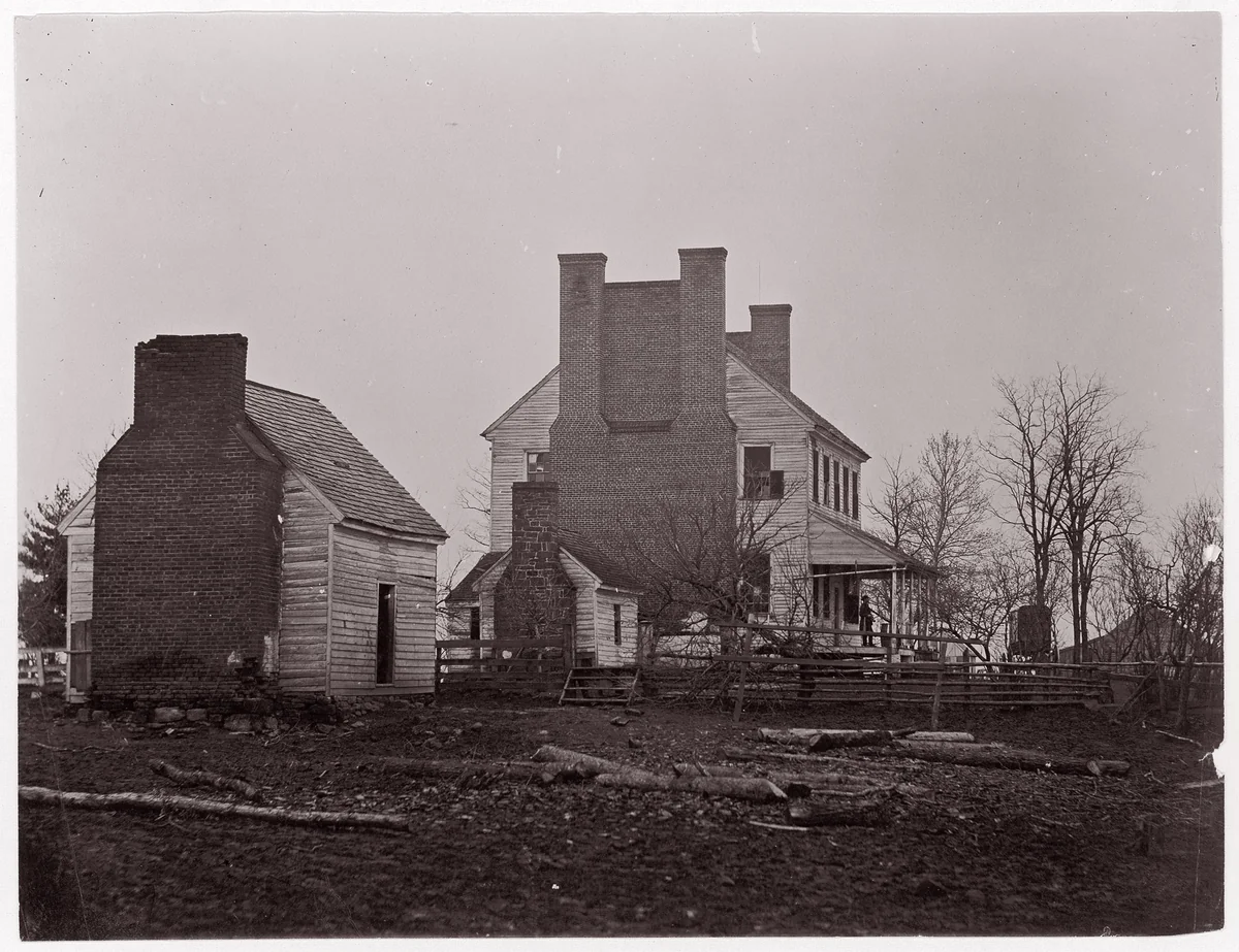 Lewis House. Battlefield of Bull Run by George N. Barnard, photograph, 1861-1862