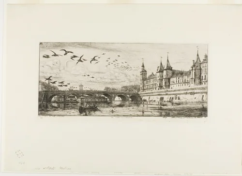 Pont-au-Change, Paris by Charles Meryon, print, 1854