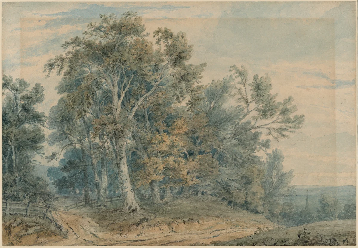 Wooded Landscape by Thomas Hearne, drawing, 1744-1817