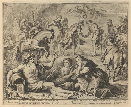 Pompa Introitus Honori .. Ferdinandi Austriaci ... " (Entry of Cardinal-Infante Ferdinand into Antwerp, April 17, 1635) by Peter Paul Rubens, book, 1642