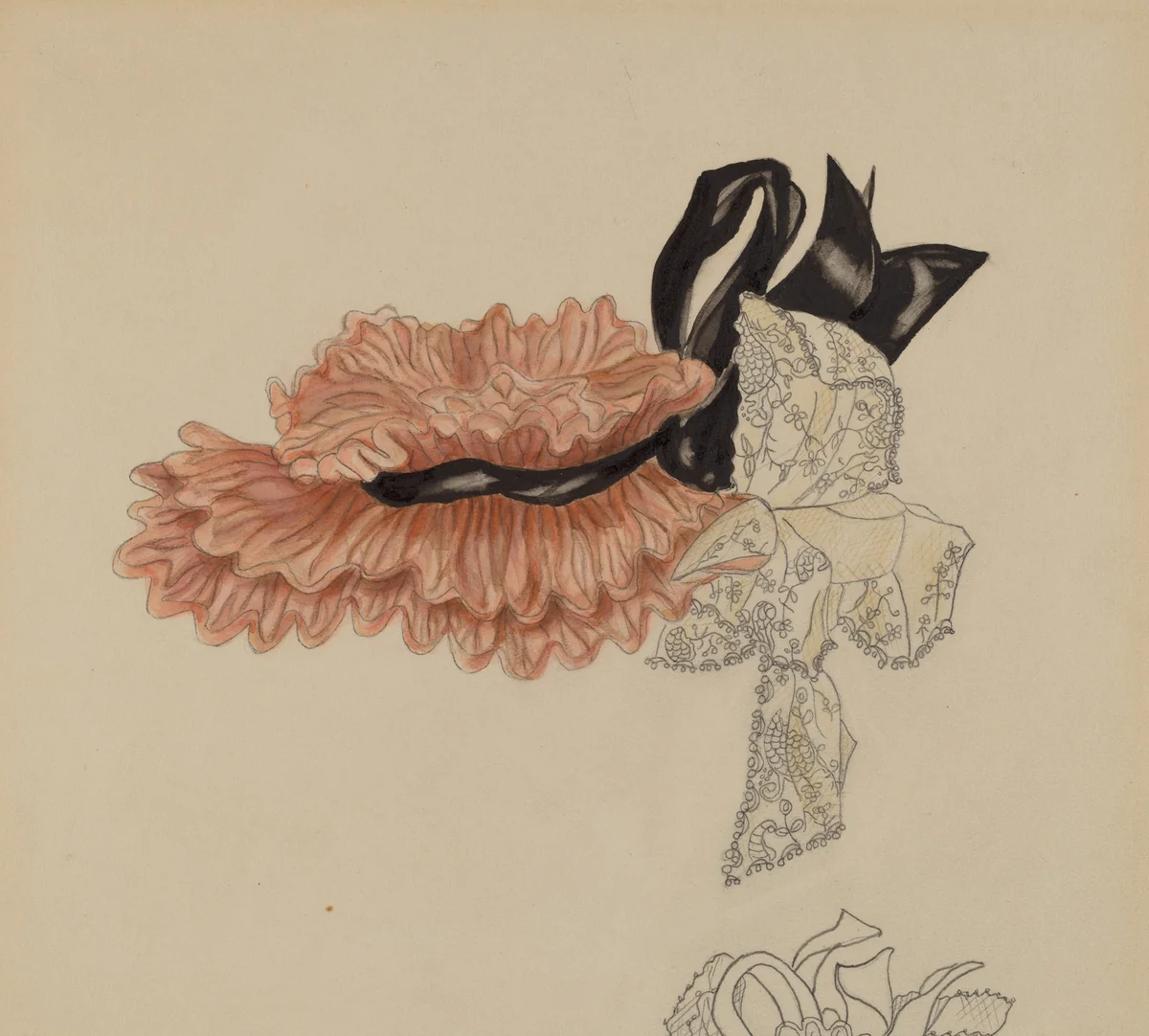 Child's Bonnet by American 20th Century, index of american design, 1935-1942