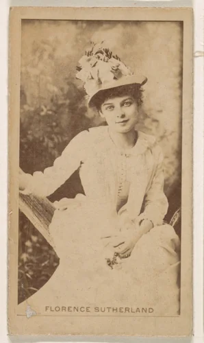 Miss Florence Sutherland, from the Actresses series (N245) issued by Kinney Brothers to promote Sweet Caporal Cigarettes by Kinney Brothers Tobacco Company, photograph, 1890