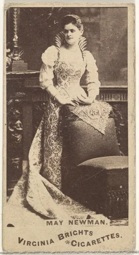 May Newman, from the Actors and Actresses series (N45, Type 1) for Virginia Brights Cigarettes by Allen & Ginter, photograph, 1885-1891