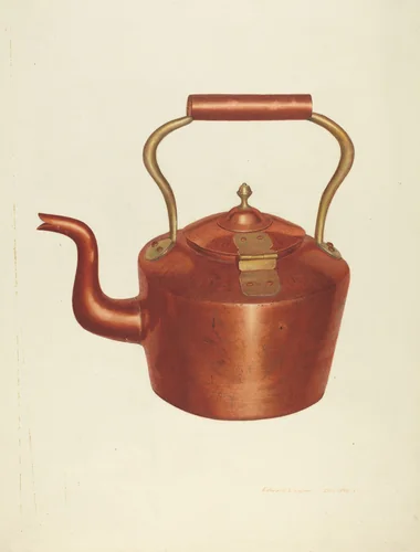 Tea Kettle by Edward L. Loper, index of american design, 1939