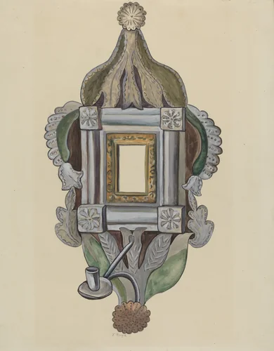 Candle Sconce with Mirror by E. Boyd, index of american design, 1935-1942