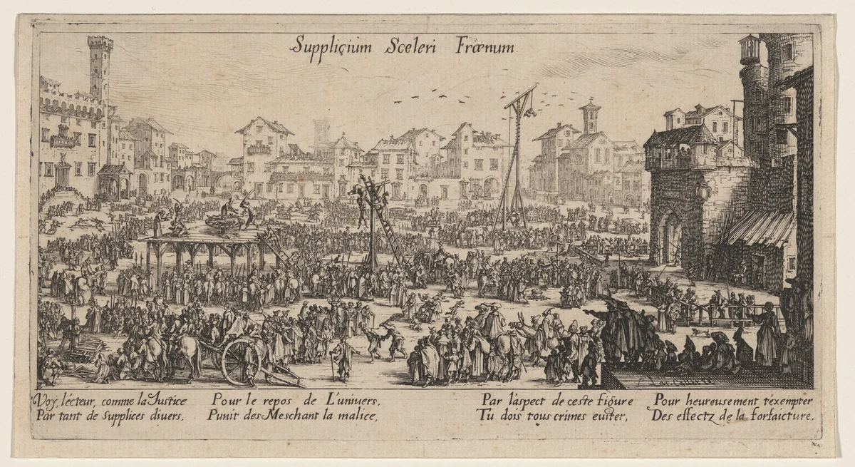 The Punishments by Jacques Callot, print, 1619-1629