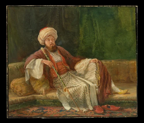 Western Gentleman in Oriental Costume by British Painter, painting, 1840-1845