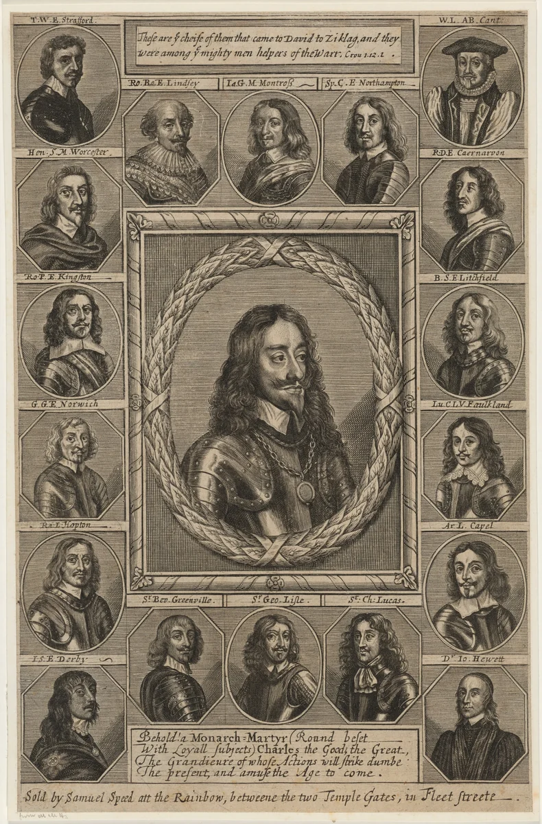 Charles I and His Supporters by Unknown 19th Century, print, 1800-1899