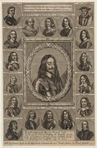 Charles I and His Supporters by Unknown 19th Century, print, 1800-1899