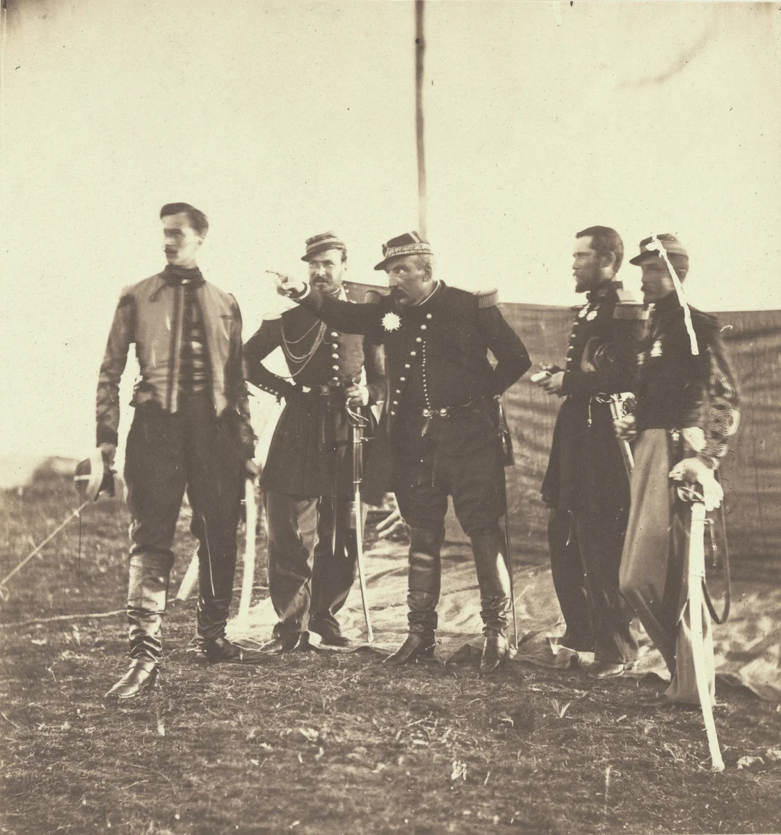 General Bosquet and Staff by Roger Fenton, photograph, 1855