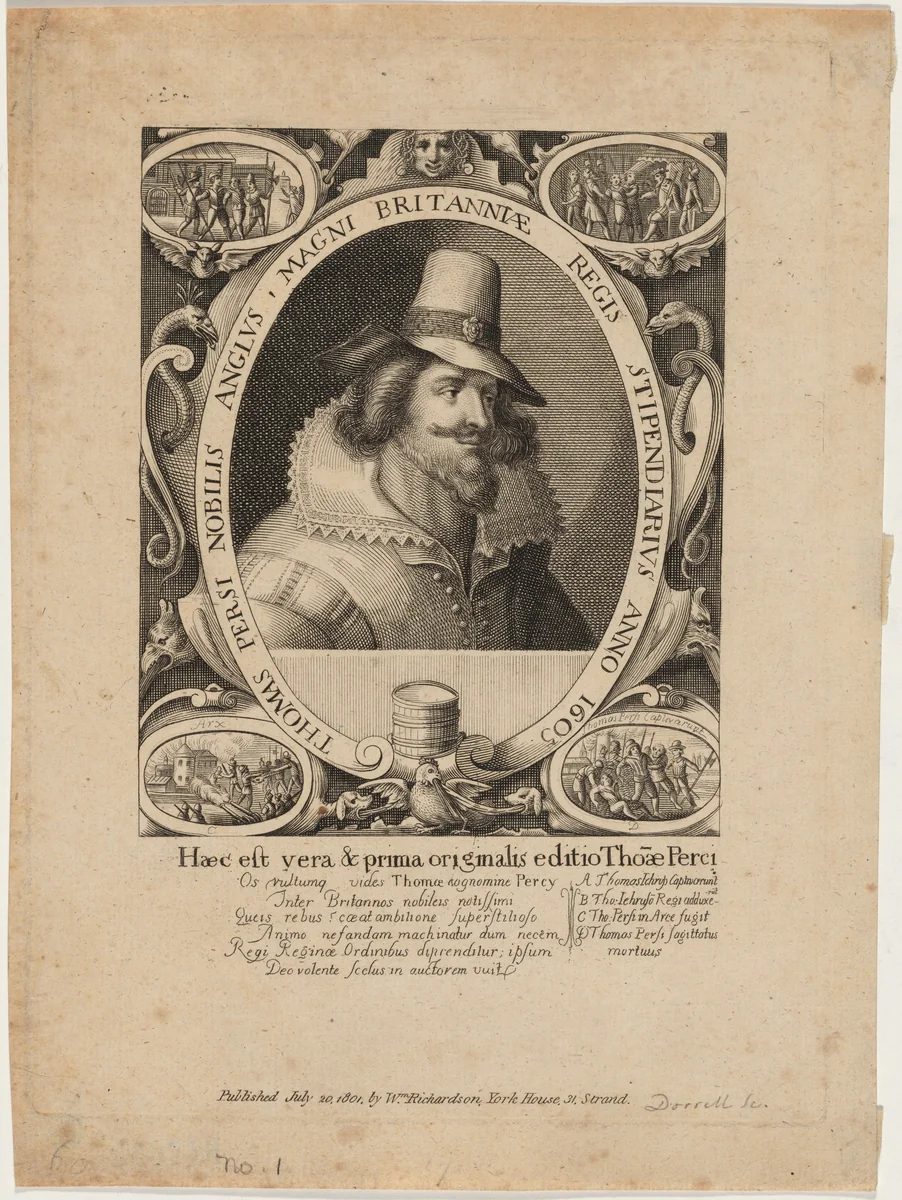 Thomas Percy by Unknown 19th Century, print, 1605
