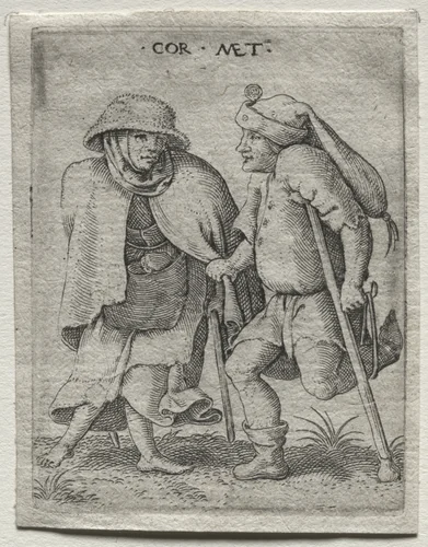 Dancing Cripples by Cornelis Massys, print, 1528-1548