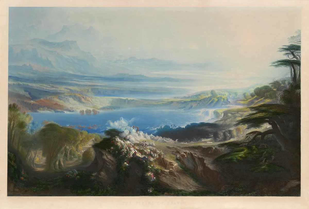 The Plains of Heaven by Charles Mottram; John Martin, print, 1857