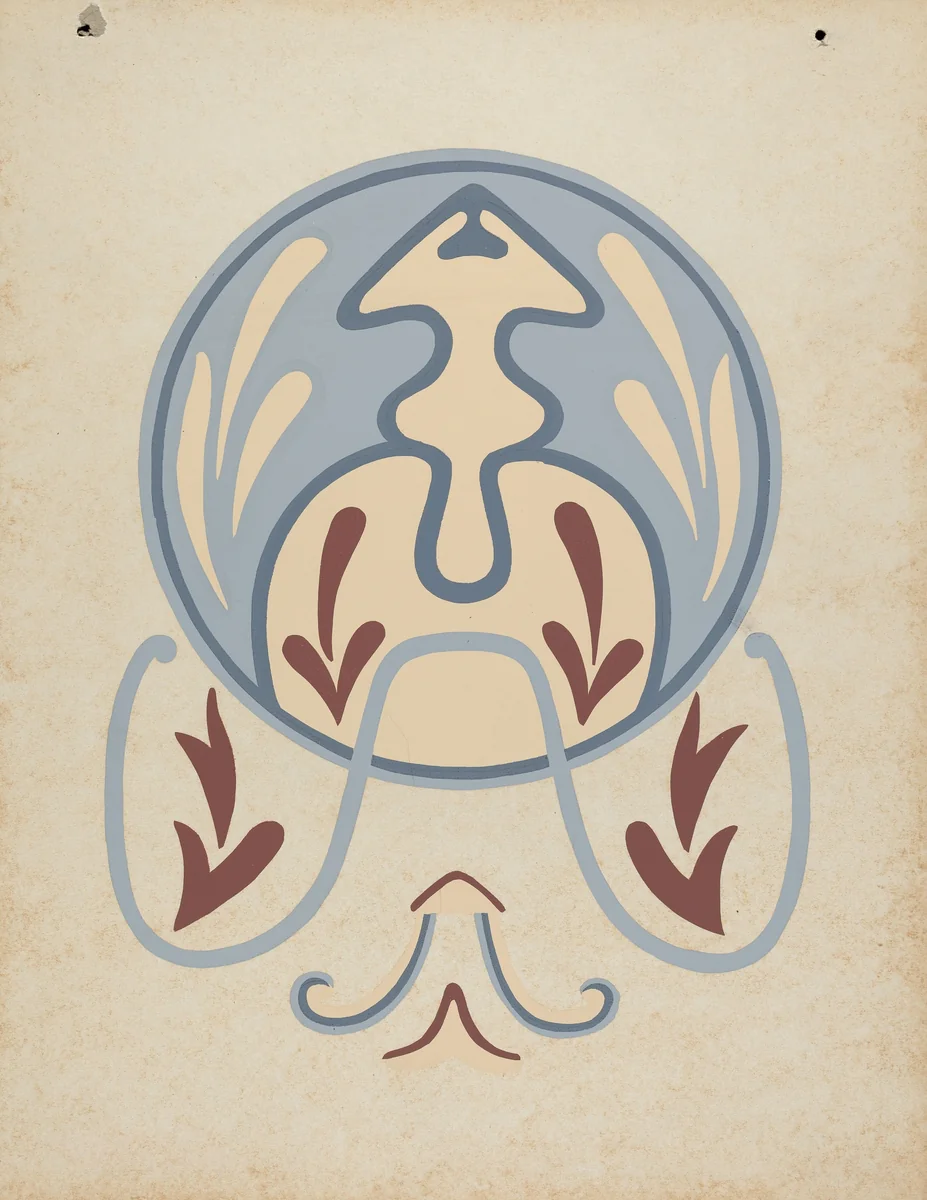 Asistencia of San Antonio de Pala Wall Design from the portfolio "Decorative Art of Spanish California" by American 20th Century, index of american design, 1935-1942