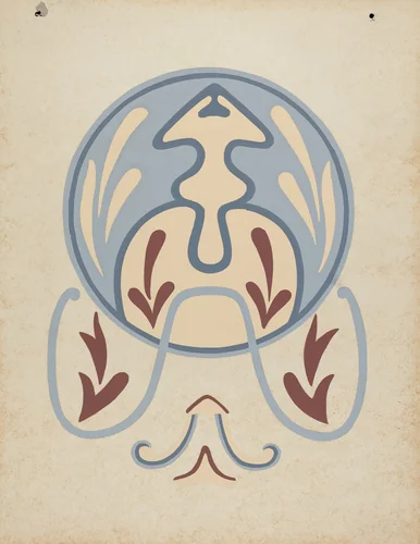 Asistencia of San Antonio de Pala Wall Design from the portfolio "Decorative Art of Spanish California" by American 20th Century, index of american design, 1935-1942