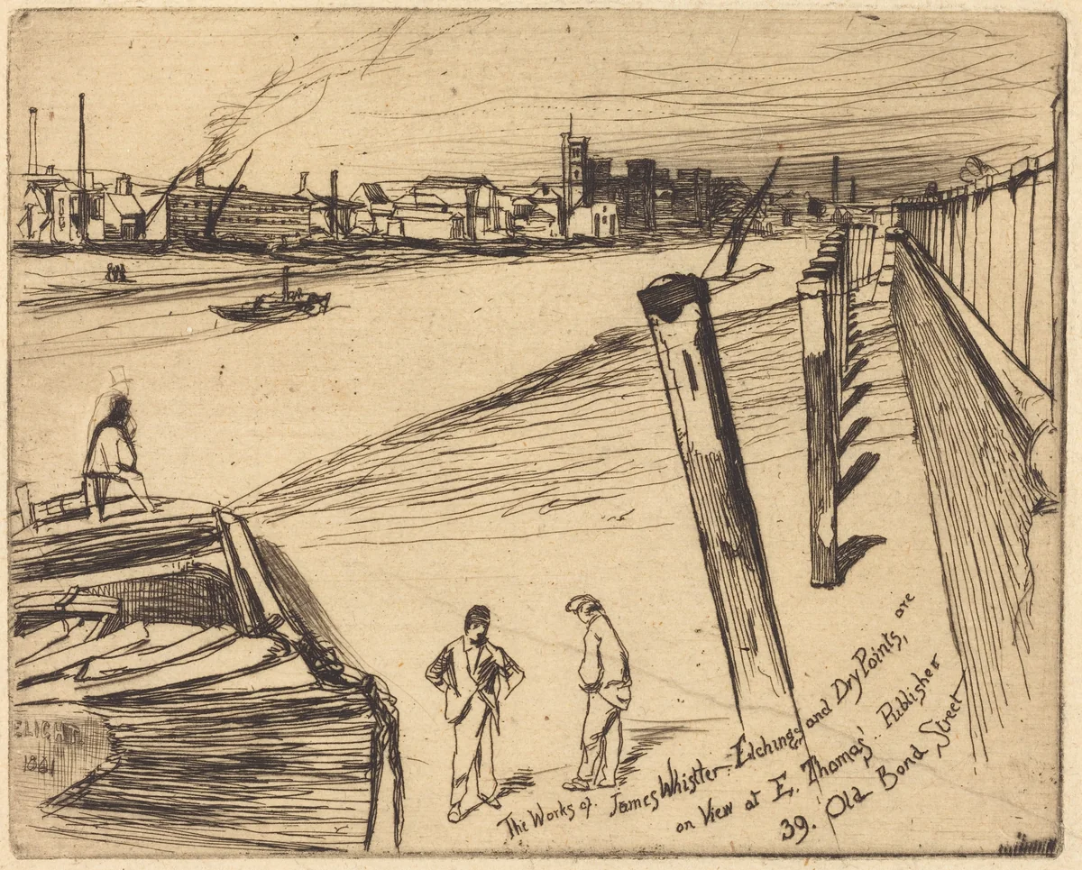 Millbank by James McNeill Whistler, print, 1861