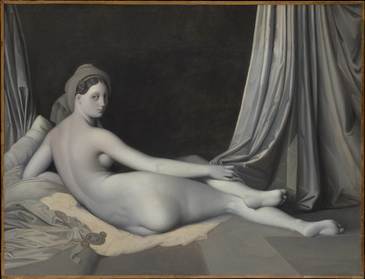 Odalisque in Grisaille by Jean-Auguste-Dominique Ingres, painting, 1824-1834