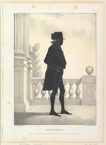 Silhouette Portrait of John Marshall by William Henry Brown, print, 1844