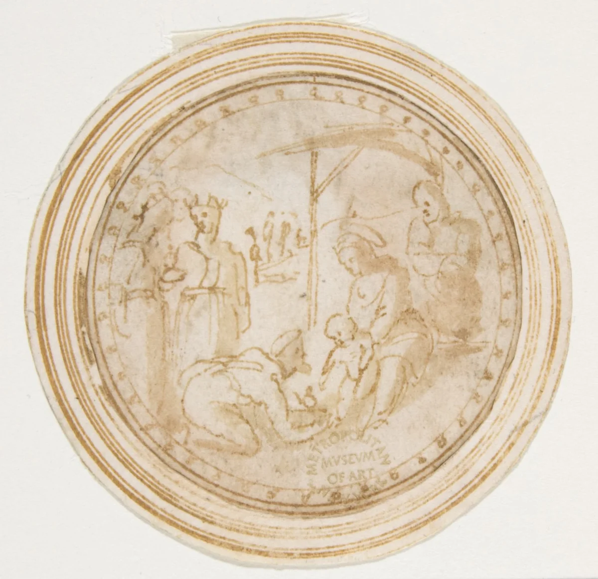 Adoration of the Magi by anonymous, drawing, 1500-1600