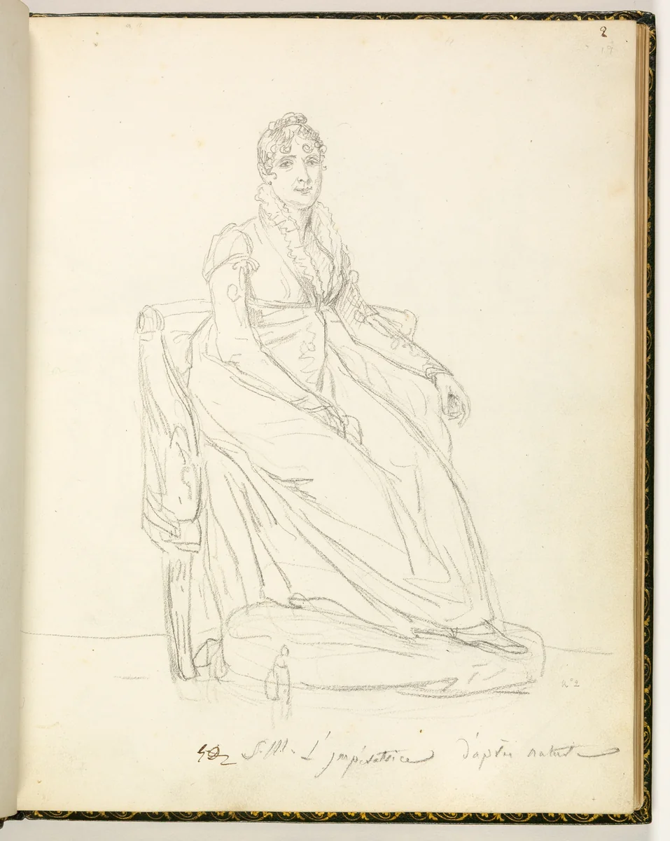 Sketchbook by Jacques-Louis David, book, 1809-1810