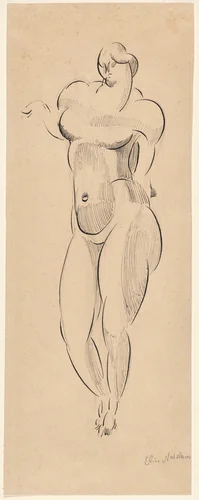 Standing Nude by Elie Nadelman, drawing, 1904