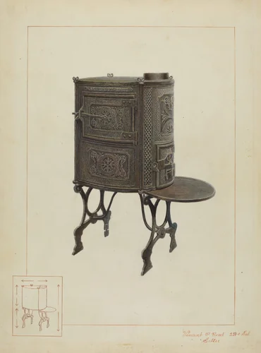 Franklin Baking Oven by Vincent P. Rosel; Gordon Saltar, index of american design, 1937