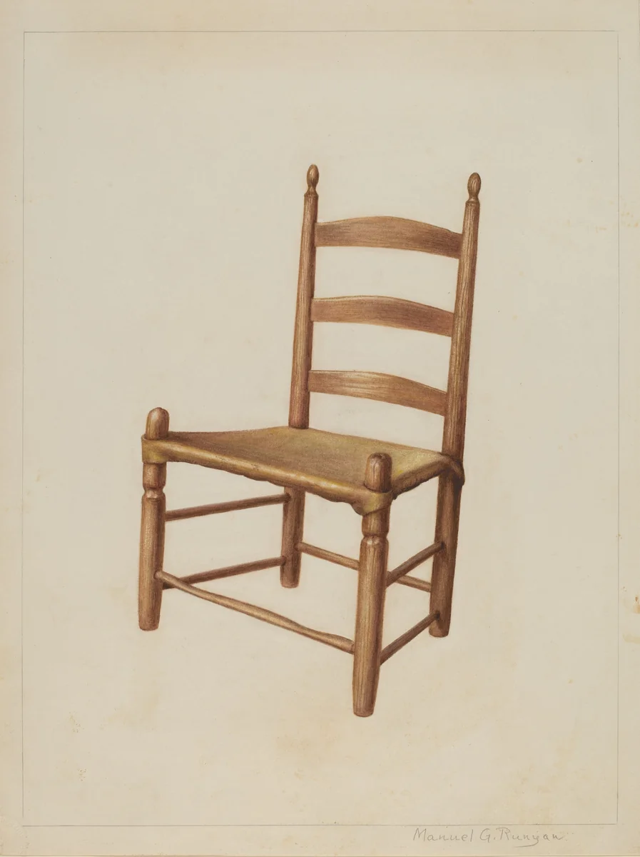 Dining Room Chair by Manuel G. Runyan, index of american design, 1938
