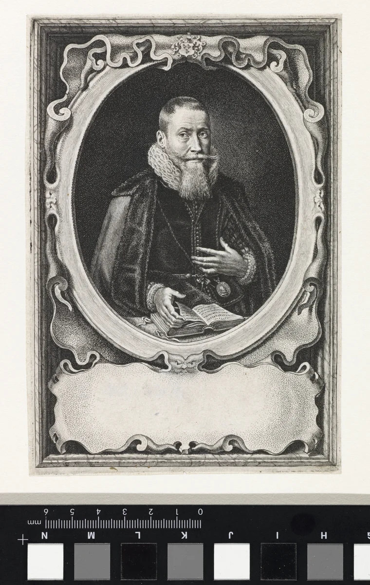 Portret van Eeuwoud Teellinck by Lucas Vorsterman, print, 1623