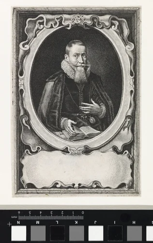 Portret van Eeuwoud Teellinck by Lucas Vorsterman, print, 1623