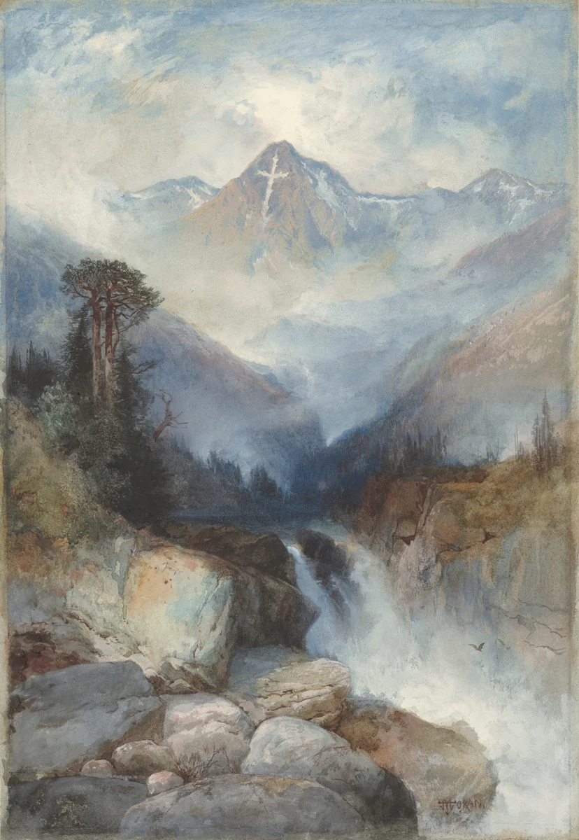Mountain of the Holy Cross by Thomas Moran, drawing, 1890