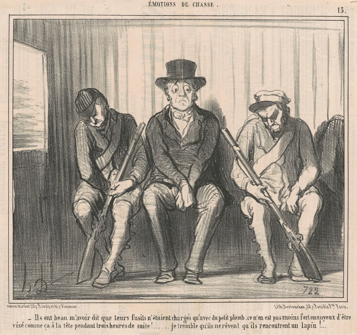 Ils ont beau m'avoir dit ... by Honoré Daumier, print, 1855