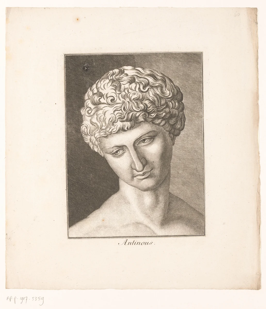 Antinoüs by Johann Heinrich Lips, print, 1768-1817