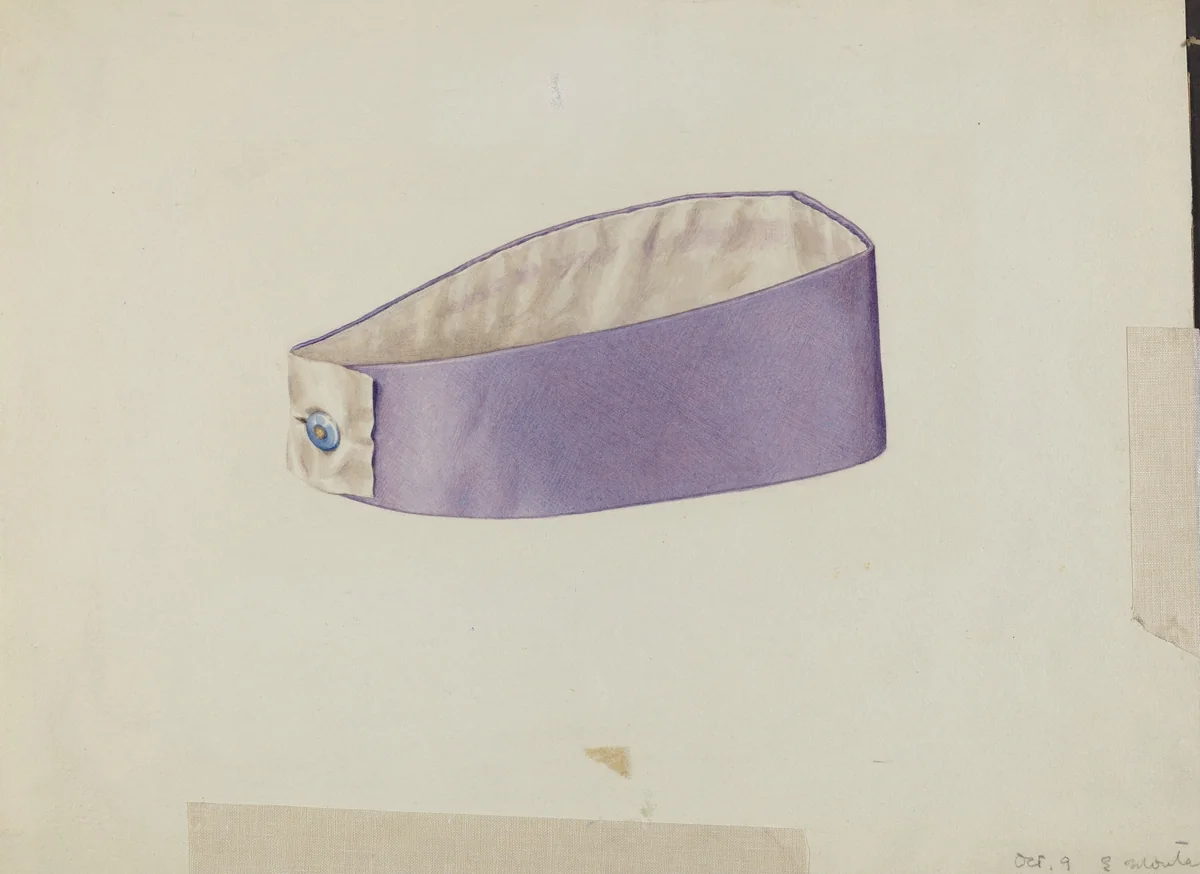 Shaker Man's Collar by Elizabeth Moutal, index of american design, 1936