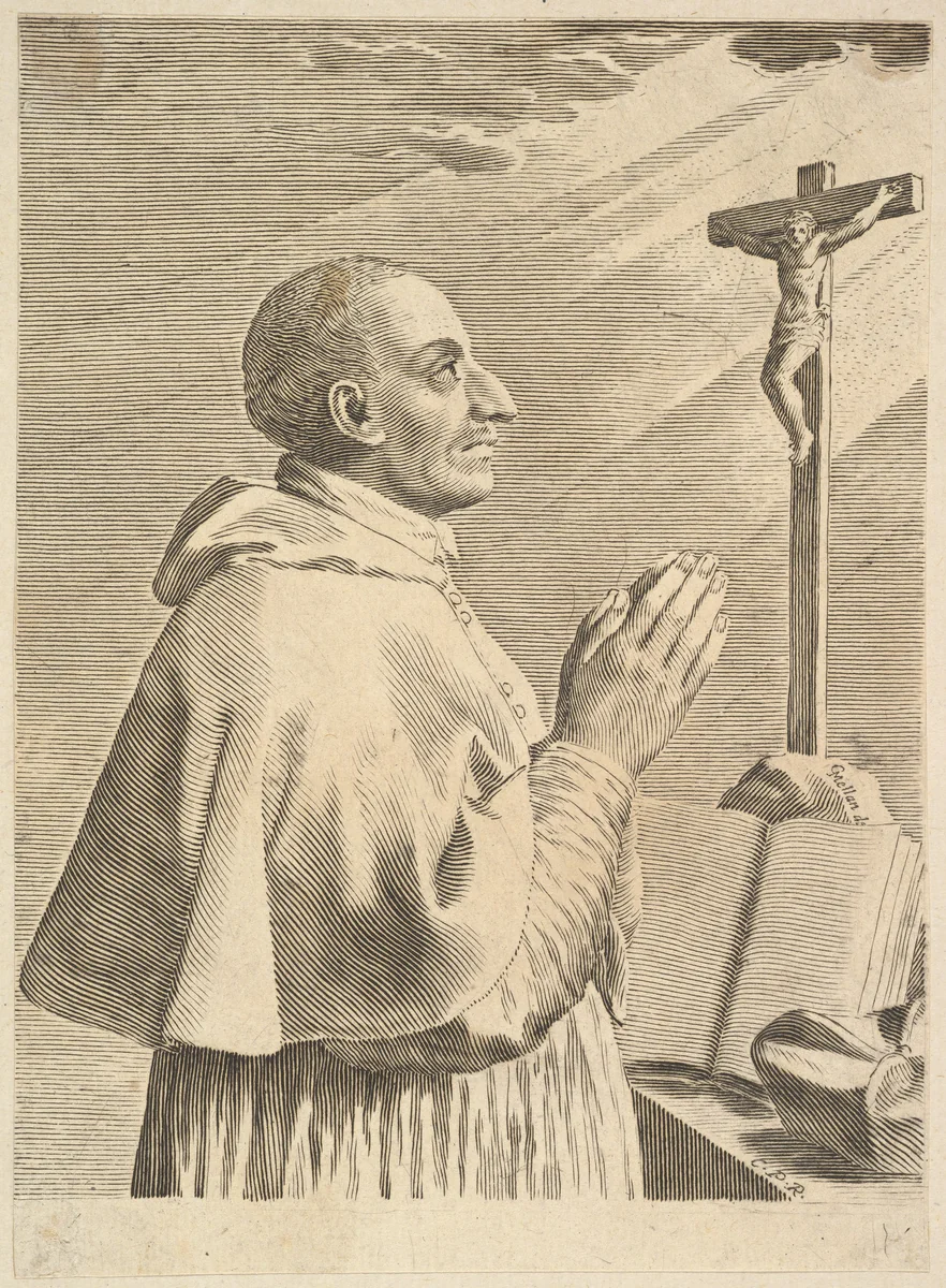 St. Charles Borromeo by Claude Mellan, print, 1600-1688