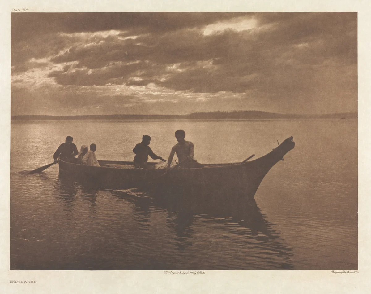 Portfolio IX, Plate 318: Homeward by Edward Curtis, other, 1898
